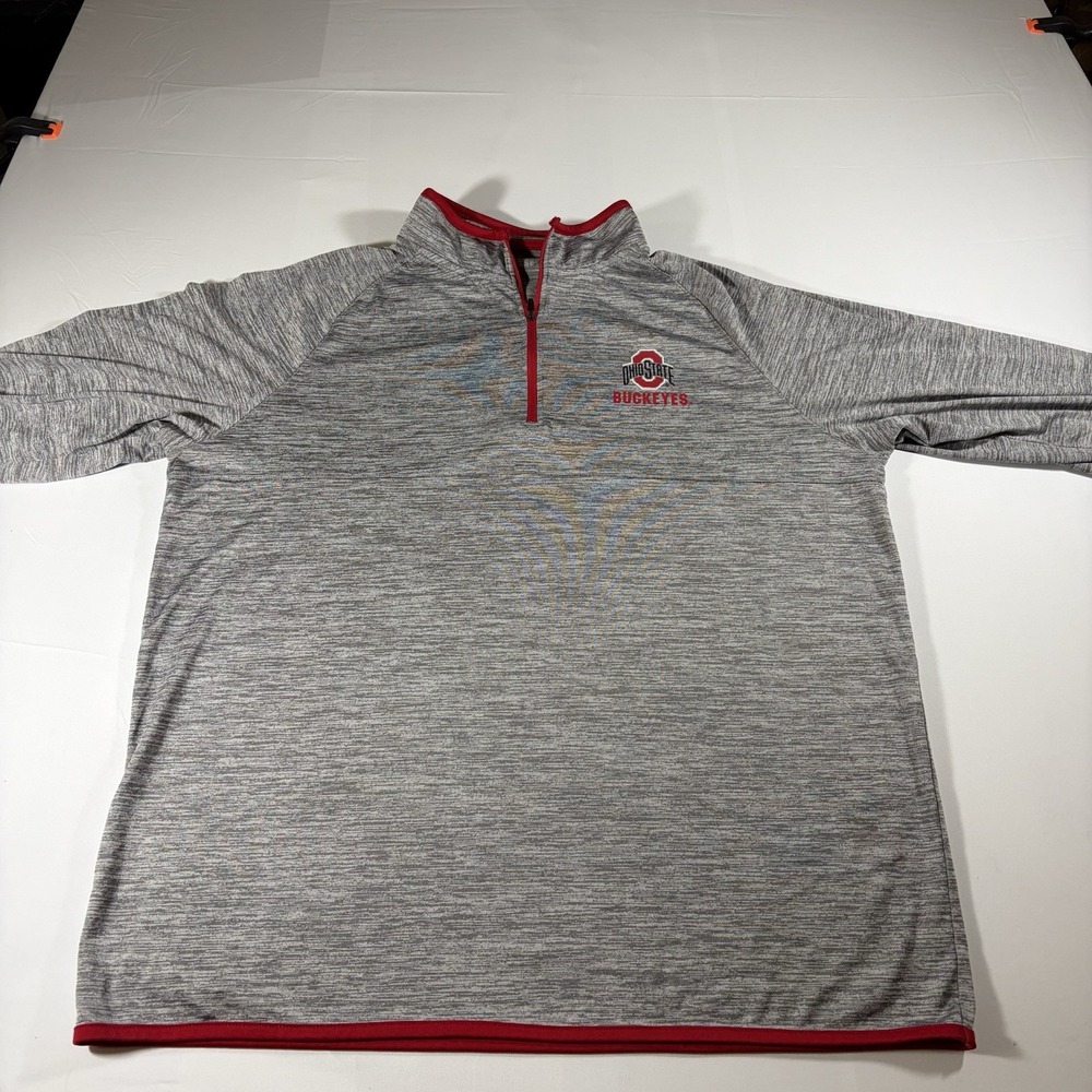 Ohio State Buckeyes Mens Xtra Large Quarter Zip Colosseum